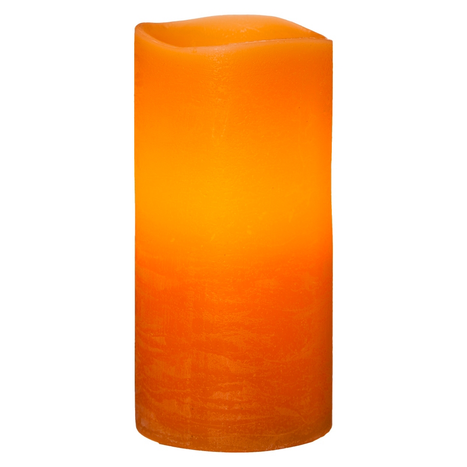 Threshold 3x6 LED Mottled Pillar   Orange