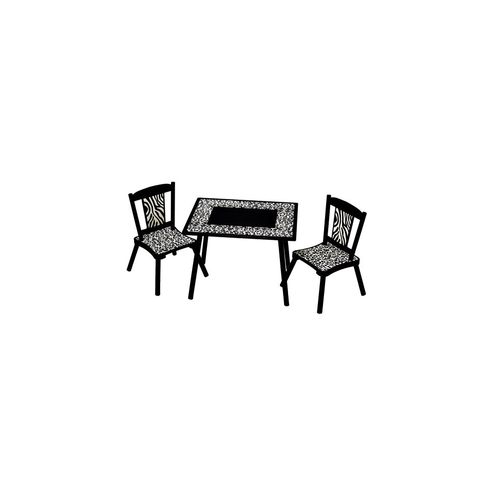 Kids Table and Chair Set Levels of Discovery Black Wild Side Table & 2 Chair St