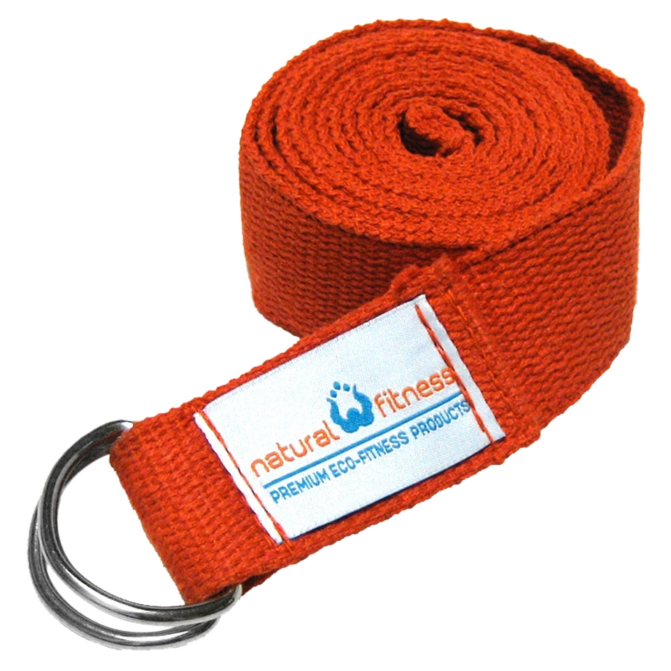 Natural Fitness Hemp Yoga Strap   6 Ft., Flame