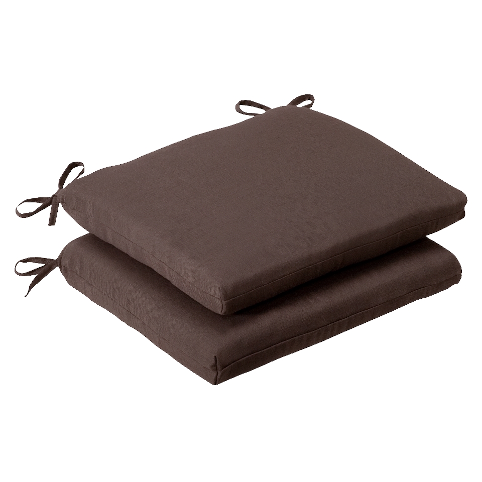 Outdoor 2 Piece Chair Cushion Set   Brown