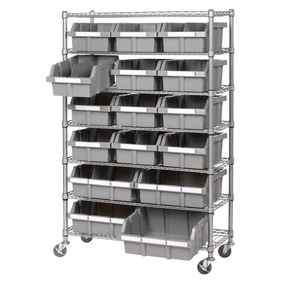 Target Mobile Site   Seville Classics Commercial Bin Rack   Gray (7 