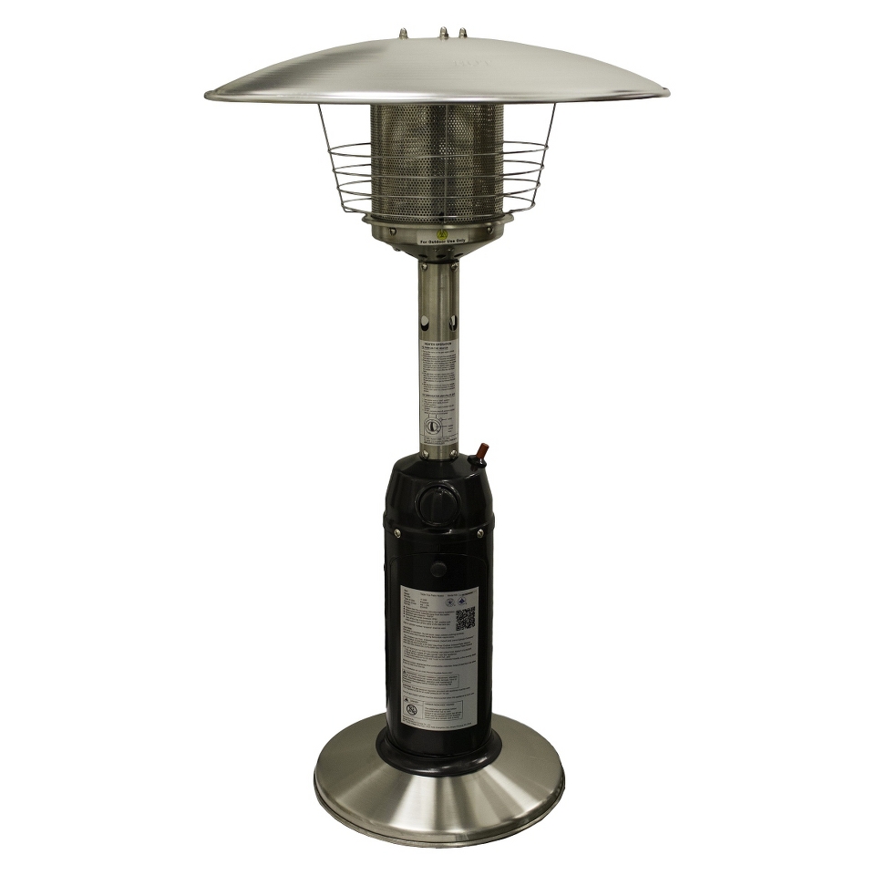 Garden Sun Tabletop Patio Heater   Black and Stainless Steel