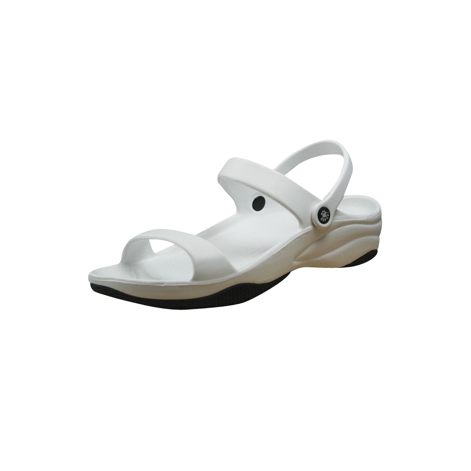 USADawgs White / Black Premium Womens 3 Strap Sandal   7