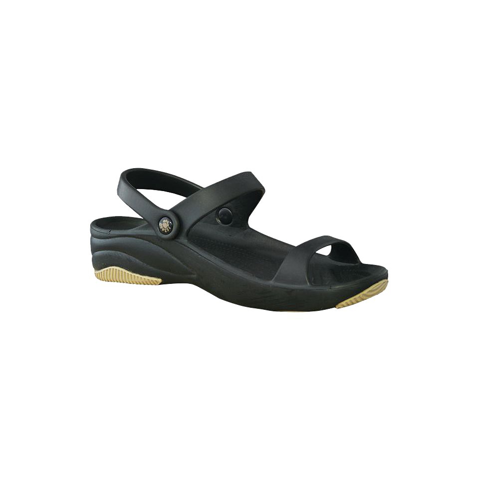 USADawgs Black / Tan Premium Womens 3 Strap Sandal   7