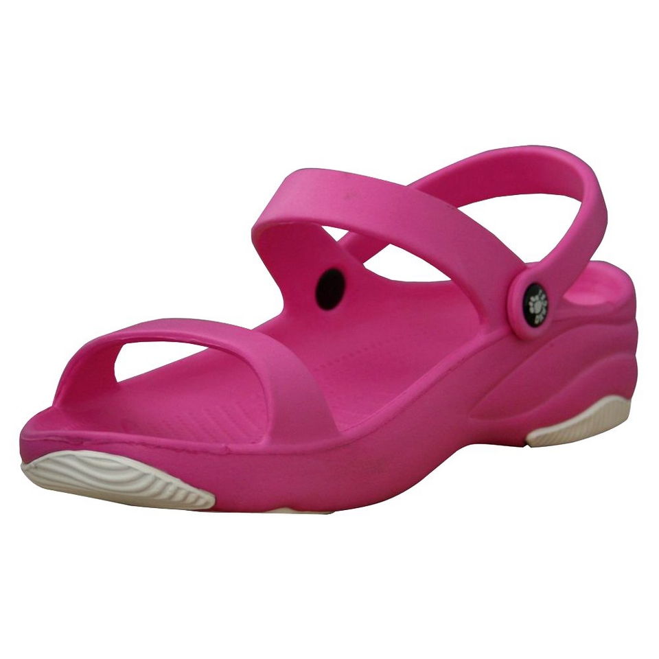 USADawgs Hot Pink / White Premium Womens 3 Strap Sandal   9
