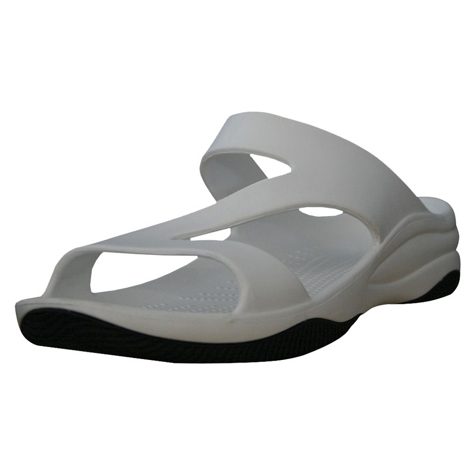 USADawgs White/Black Premium Womens Z SandalRubber Sole   10