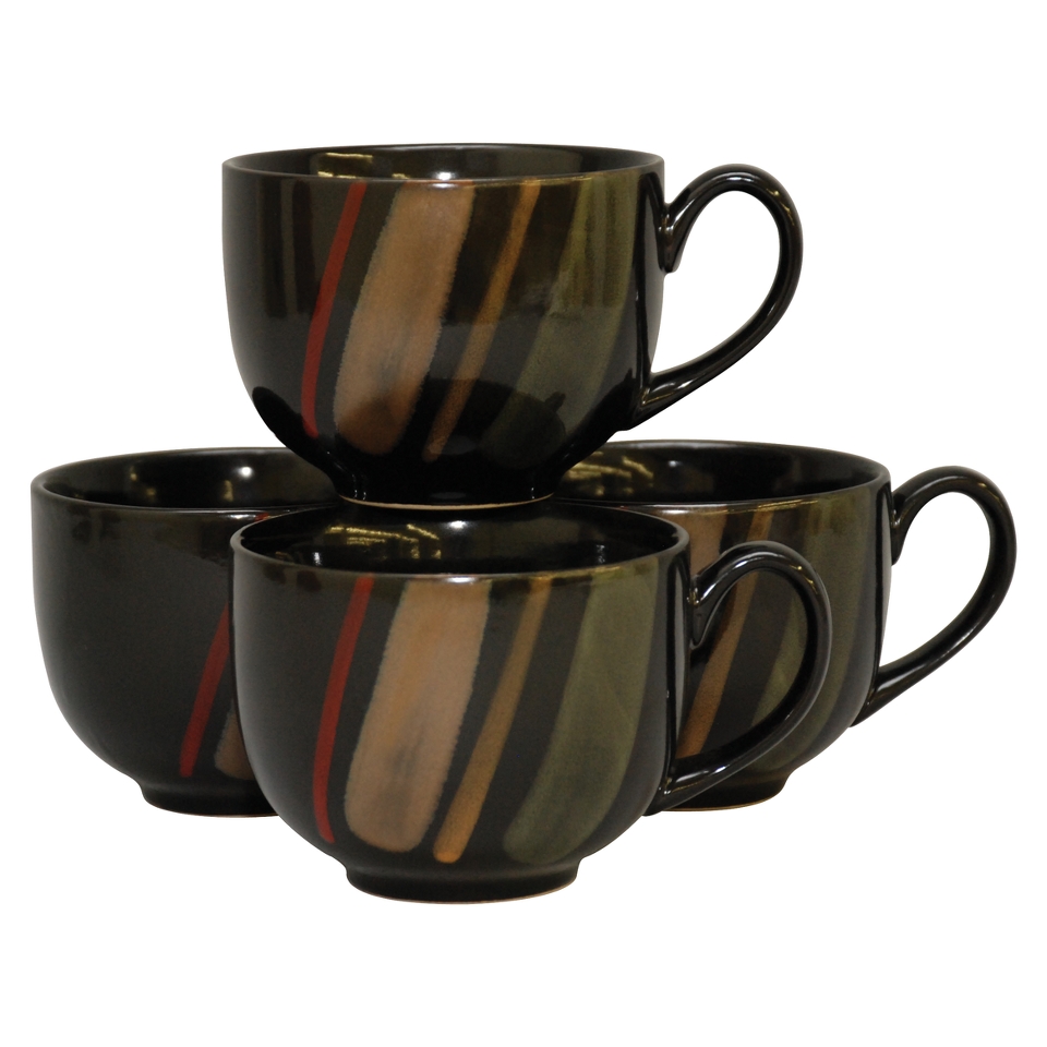 Sango Avanti Jumbo Mug Set of 4   Black