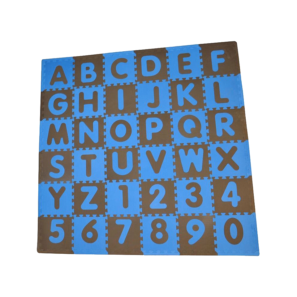 Tadpole Mat 36 Piece   ABC (Blue/Brown)