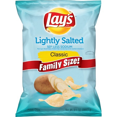 Lays Lightly Salted Chips 9.75 oz : Target