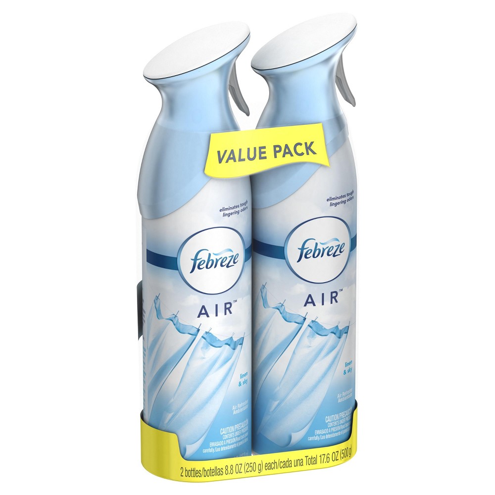 Febreze Air Effects Linen & Sky Scent, 8.8 oz, 2 pk, Clear