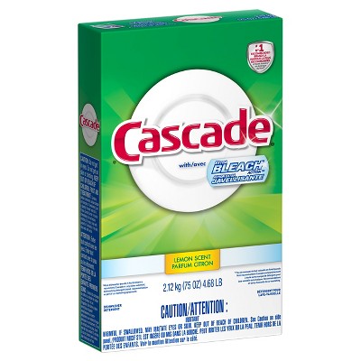 Cascade Powder Dishwasher Detergent, Lemon Scent, 75 Oz – Target ...