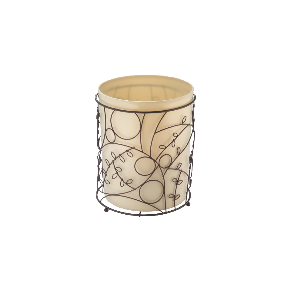 InterDesign Twigz Wastebasket   Vanilla/Bronze