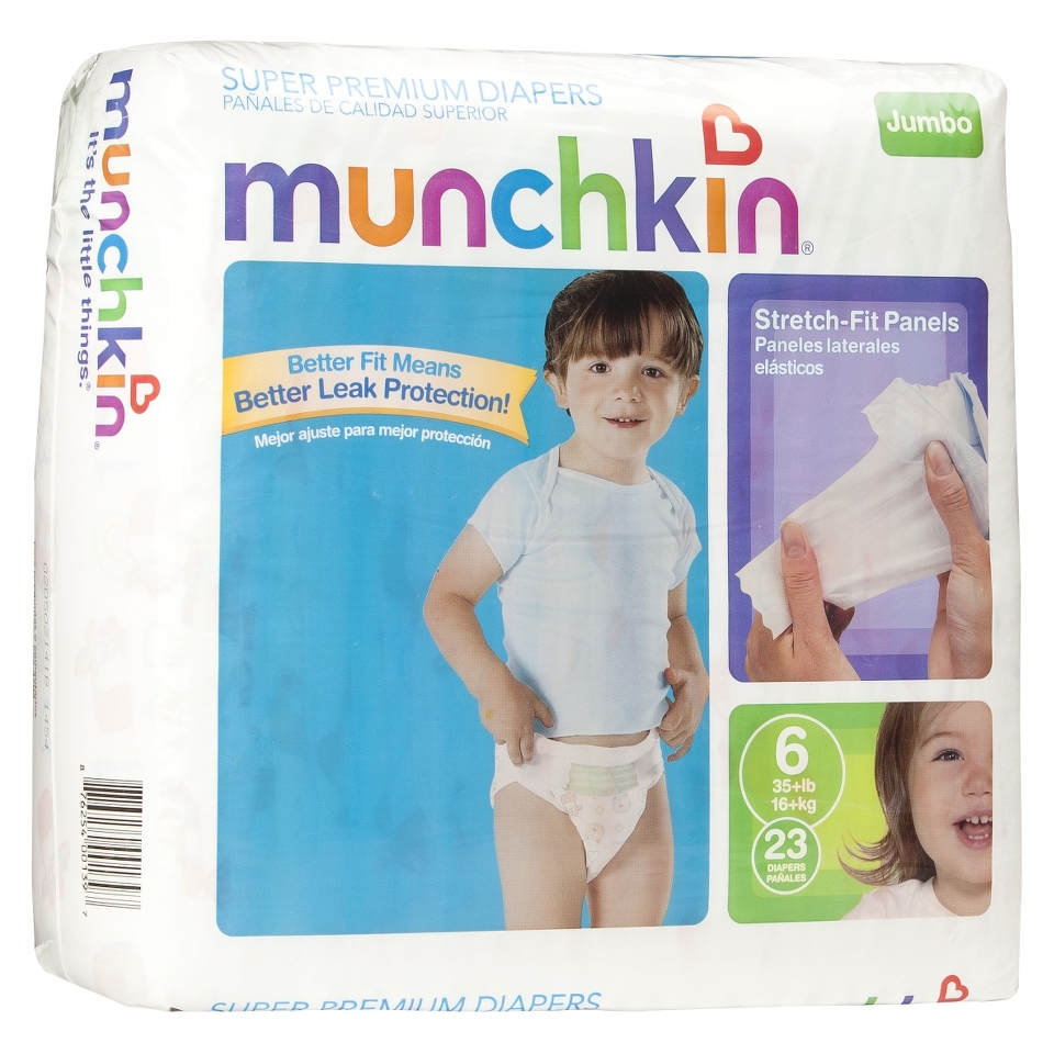 Munchkin Super Premium Diapers Jumbo Pack   Size 6 (23 Count)