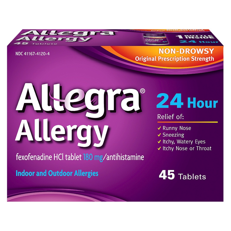 Allegra Adult 24 Hour Allergy Relief, 45 Count