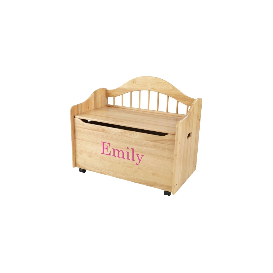Kidkraft Limited Edition Personalised Natural Toy Box   Pink Emily