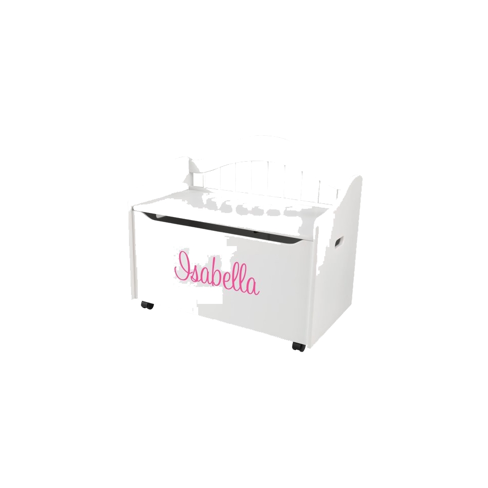 Kidkraft Limited Edition Personalised White Toy Box   Pink Isabella