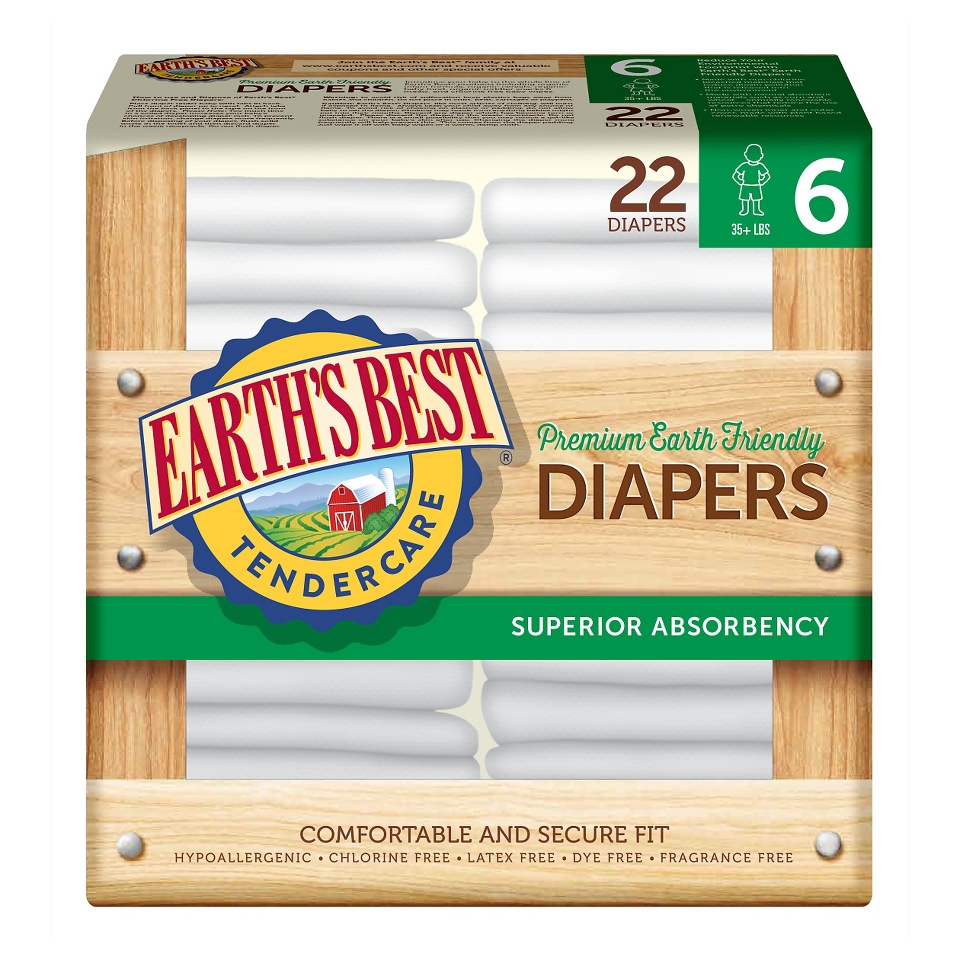 Earths Best Tender Care Diapers   Size 6 (88 Count)