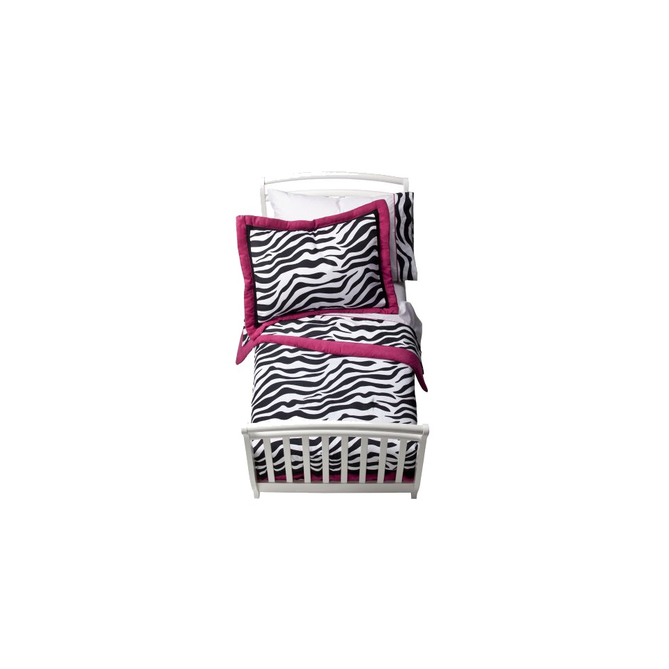Pink Zebra 5 pc. Toddler Bedding Set