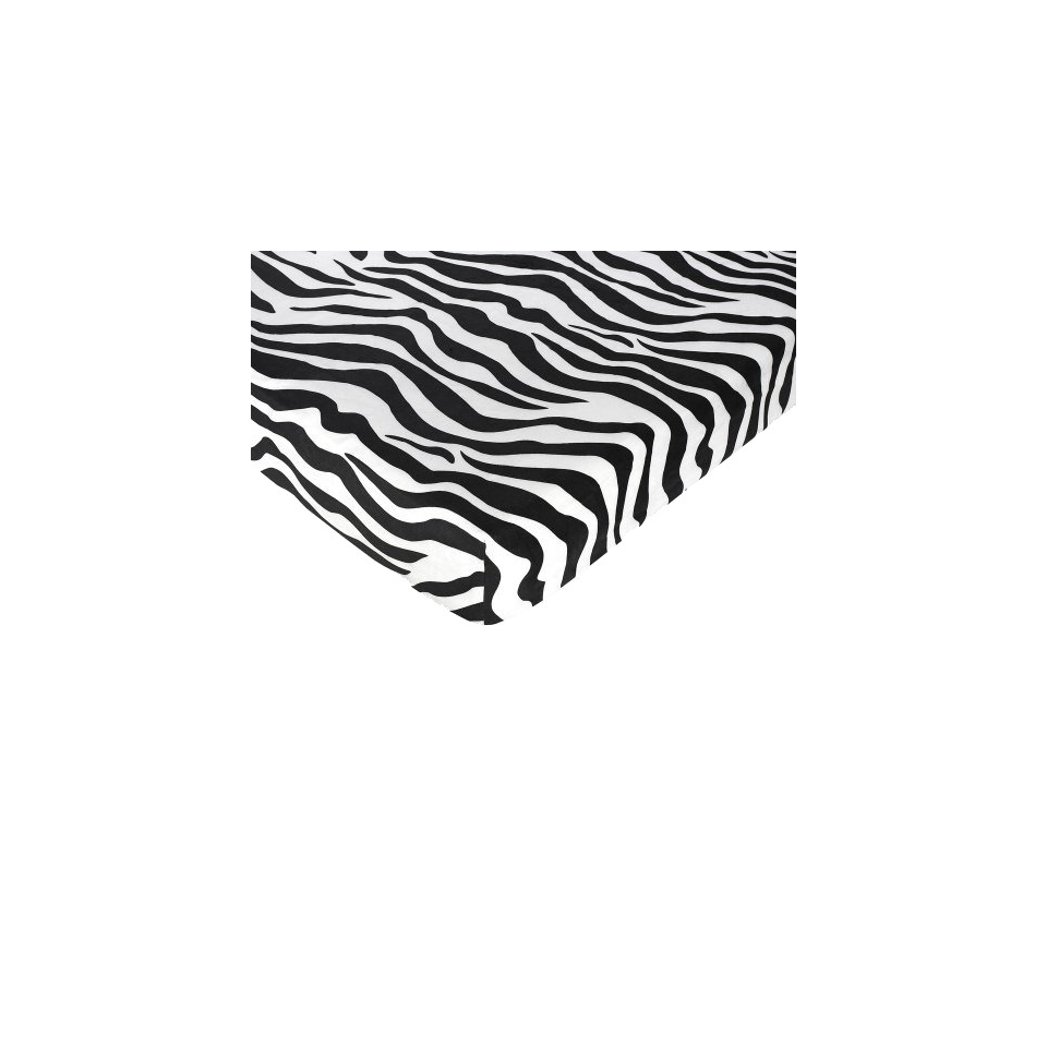 Zebra Fitted Crib Sheet   Zebra Print