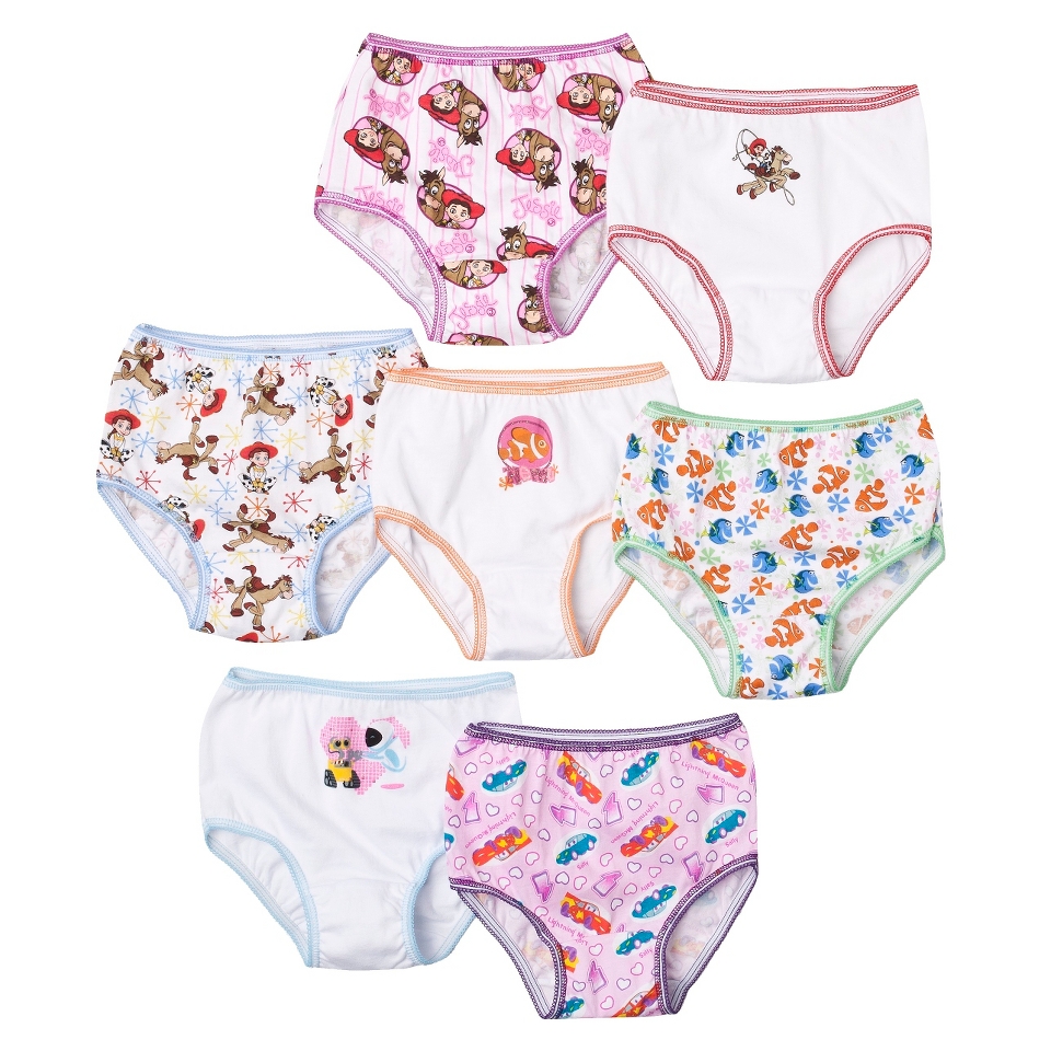 7 Pack Underwear, Little Girls Disney Pixar by Handcraft 2T 3T