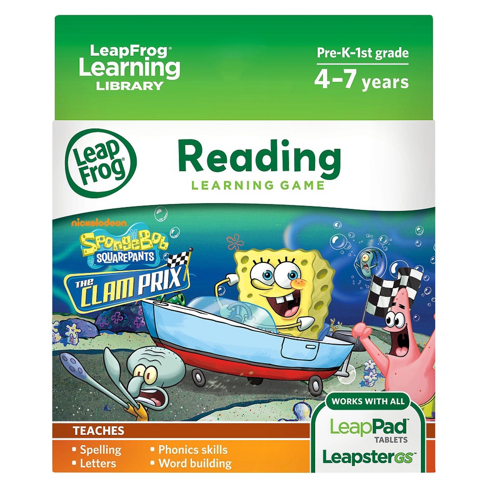 LeapFrog Explorer Learning Game   SpongeBob SquarePants   The Clam Prix