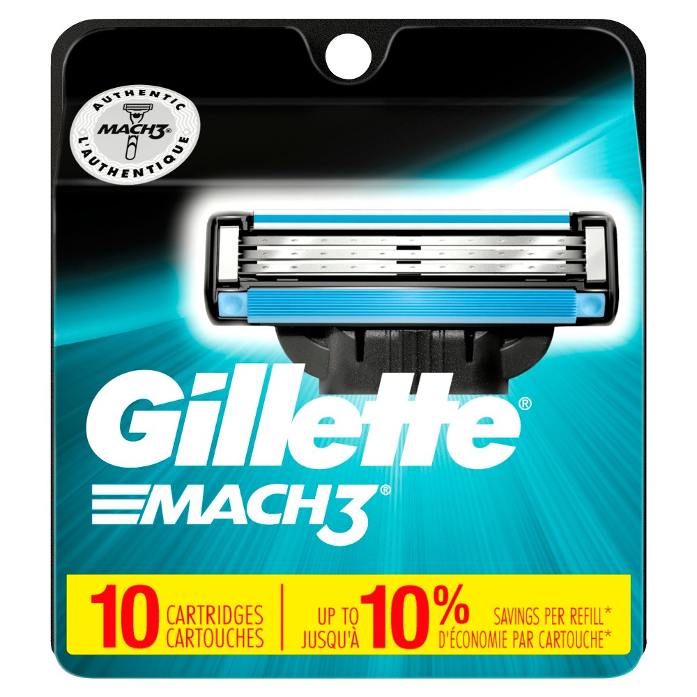 Gillette Mach3 Mens Razor Blade Refills - 10ct