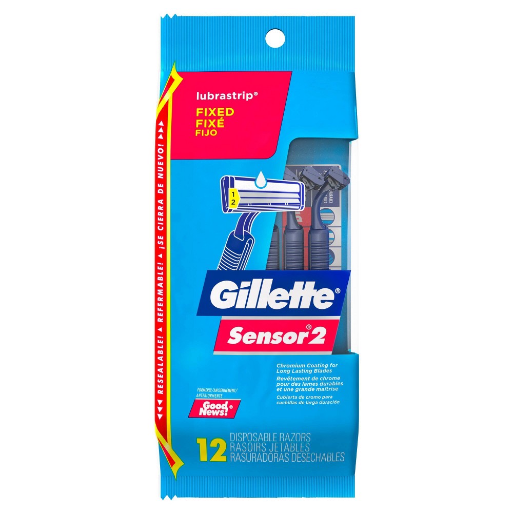 UPC 047400126022 product image for Gillette Sensor2 Disposable Razor - 12 count | upcitemdb.com