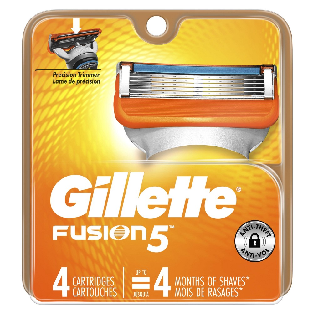 Gillette Fusion5 Mens Razor Blade Refills - 4ct