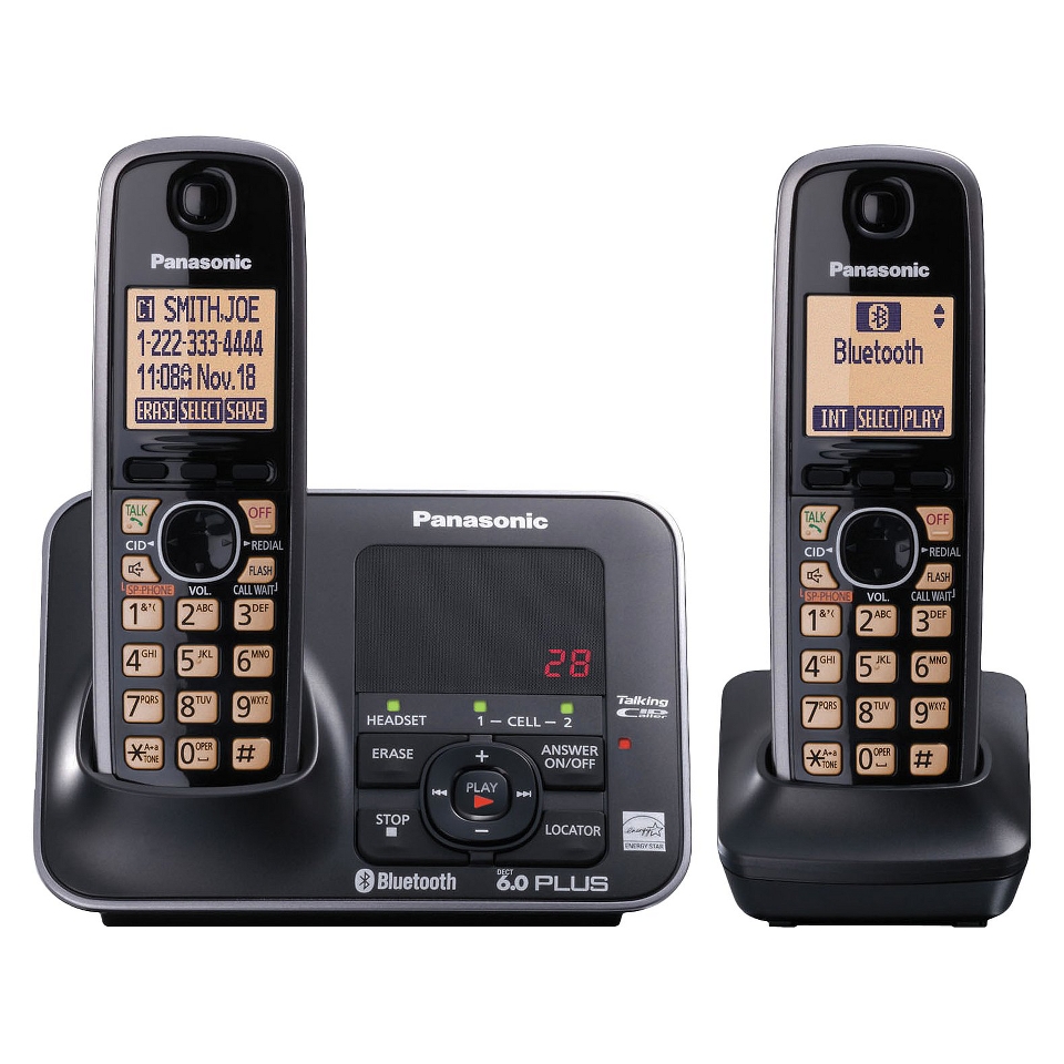 Target Mobile Site   Panasonic DECT 6.0 Plus 2 Handset Black Cordless 