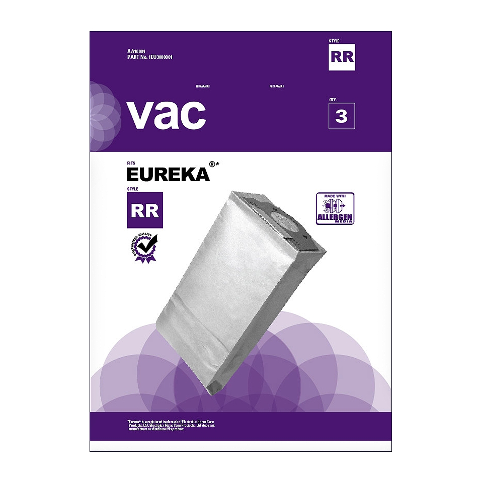 Eureka Type RR Allergen Vacuum Bags (3 Pack), AA10004