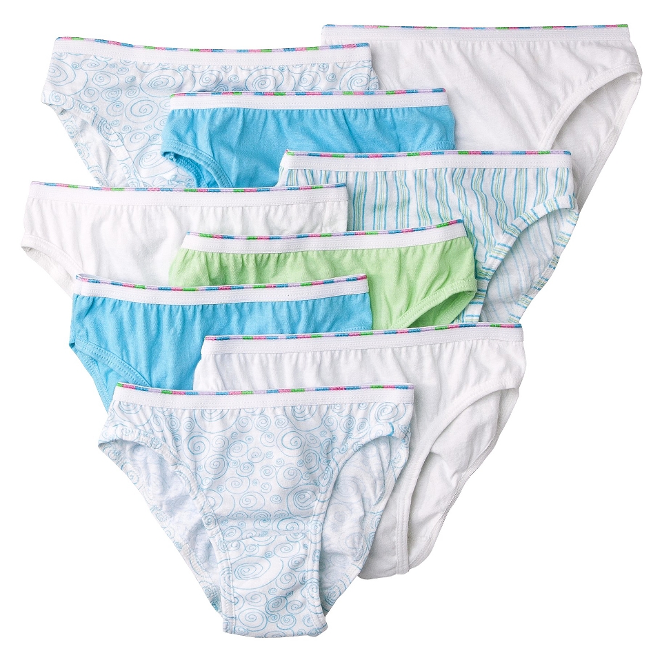 Girls Hanes Assorted Print 9 pack Bikini Underwear 16