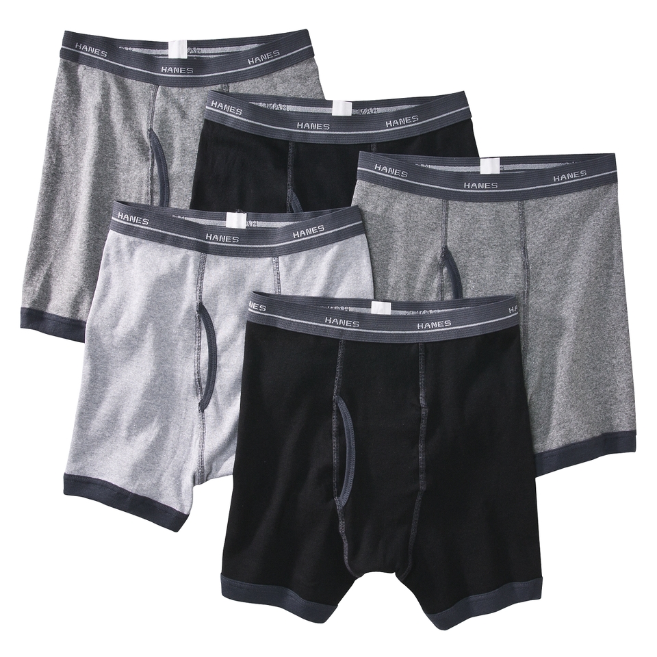 Boys Hanes Multicolor 5 pack Ringer Boxer Brief Underwear M(8 10)