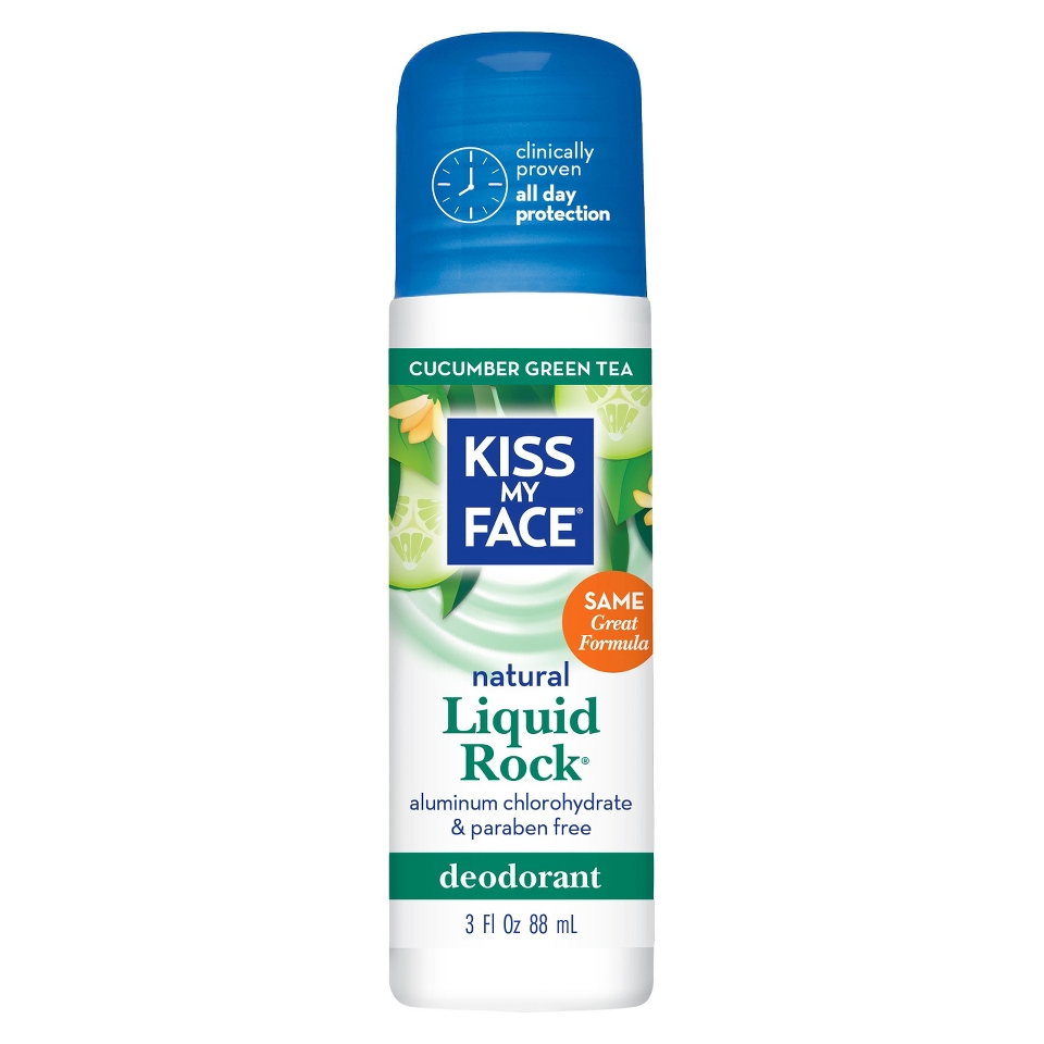 Kiss My Face Liquid Rock Cucumber Green Tea Roll On Deodorant   3 oz