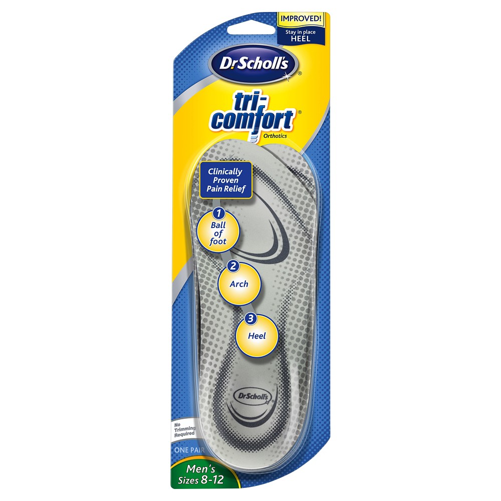 UPC 011017370819 product image for Dr Scholl's Tri Comfort Insoles for Men - Size (8-12) | upcitemdb.com