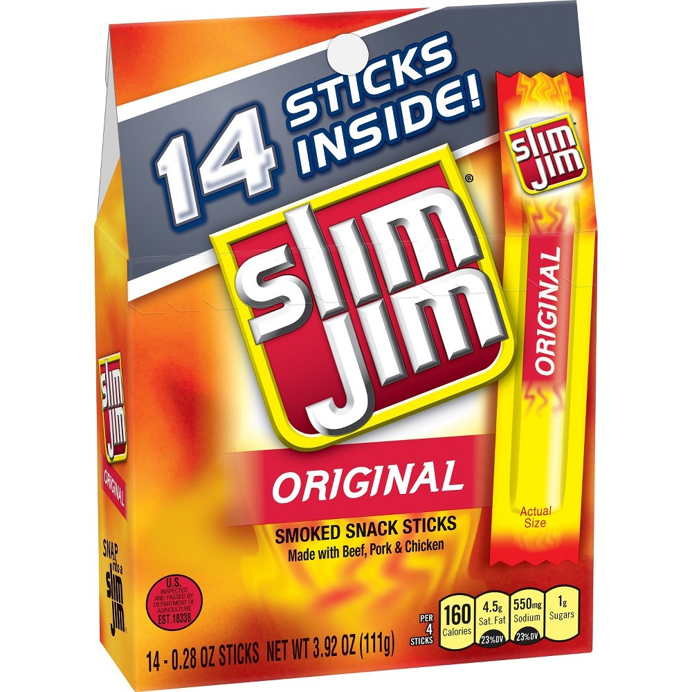 UPC 026200160337 product image for Slim Jim Original 15Ct 4.48oz | upcitemdb.com