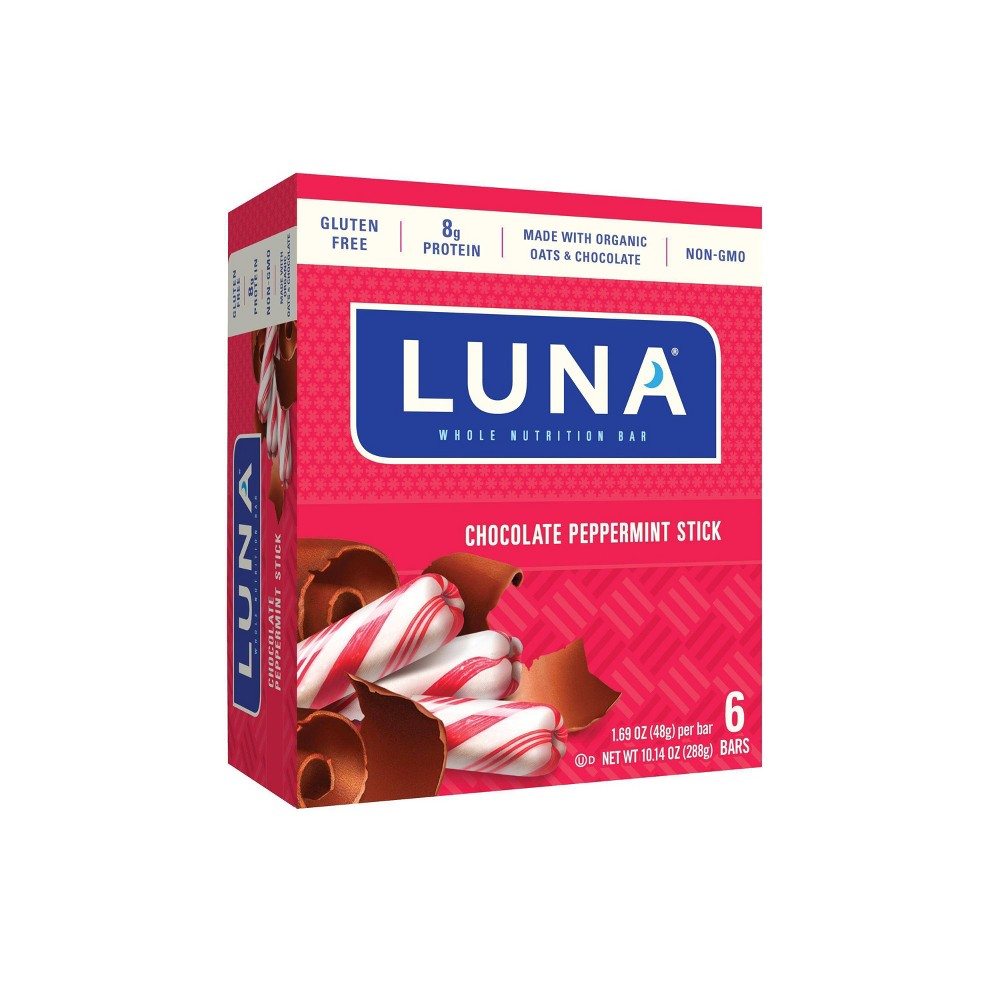 Luna Chocolate Peppermint Nutrition Bars For Women - 6ct