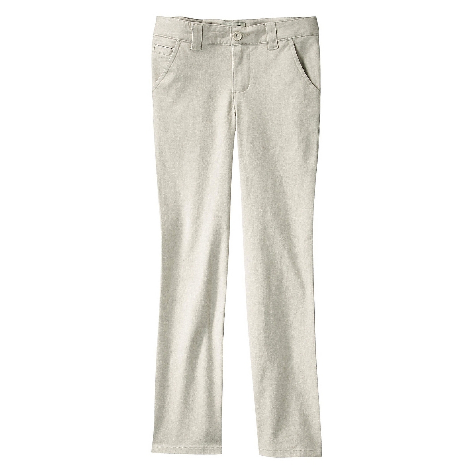 Cherokee Girls Twill Pant   Oyster 16