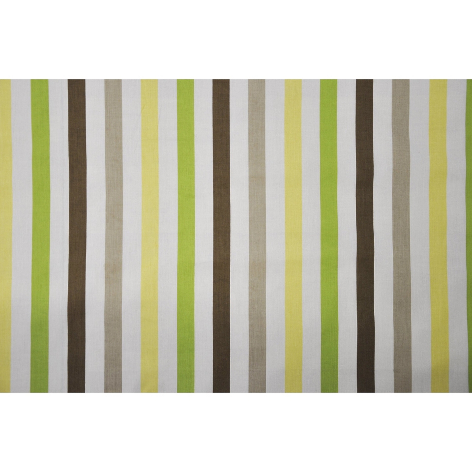 Green/Yellow/Chocolate Mod Dots/Stripes Stripes Crib Sheet