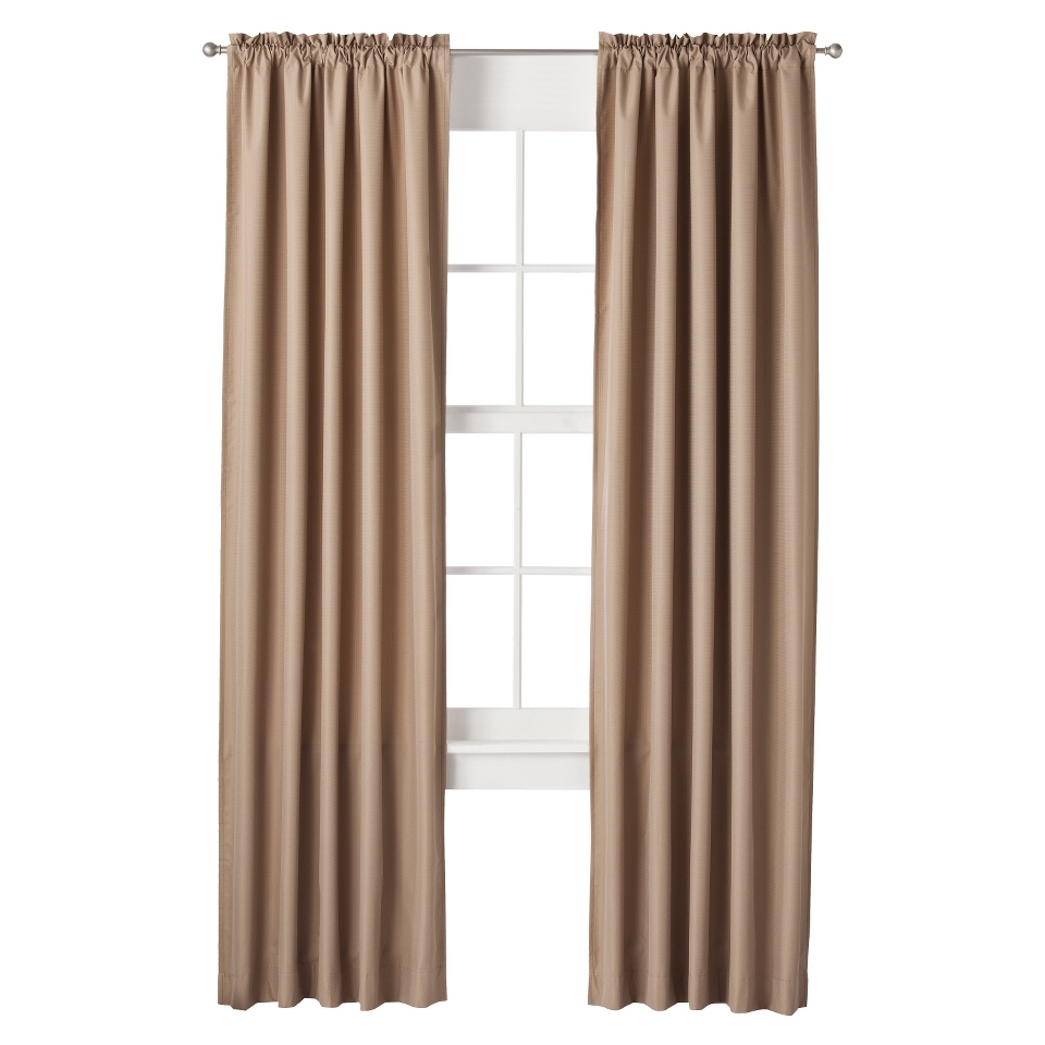 Room Essentials Thermal Window Panel Pair   Tan (42x63)