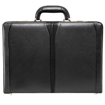 McKlein Turner Leather 4.  Expandable Attache Briefcase - Black