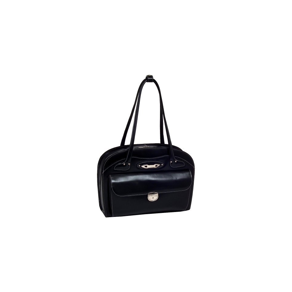 McKlein Ladies Leather Briefcase   Black
