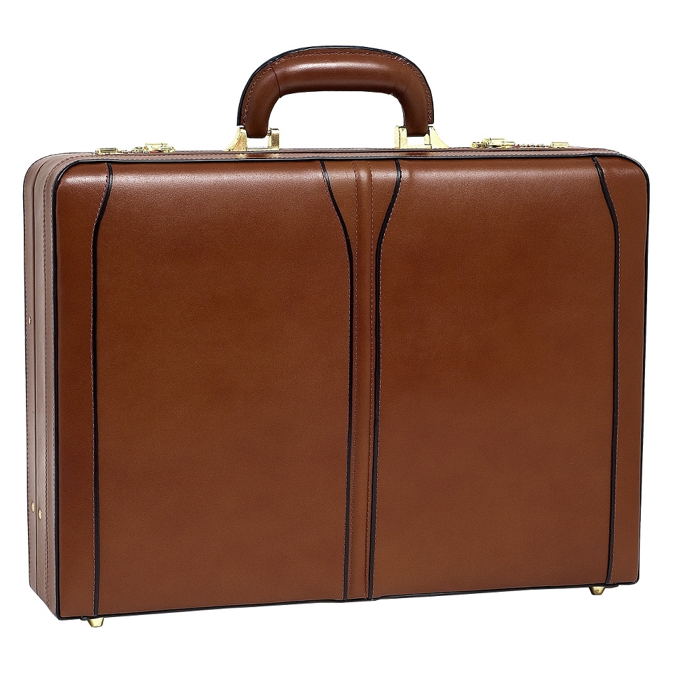 McKlein Leather Attache Case   Brown