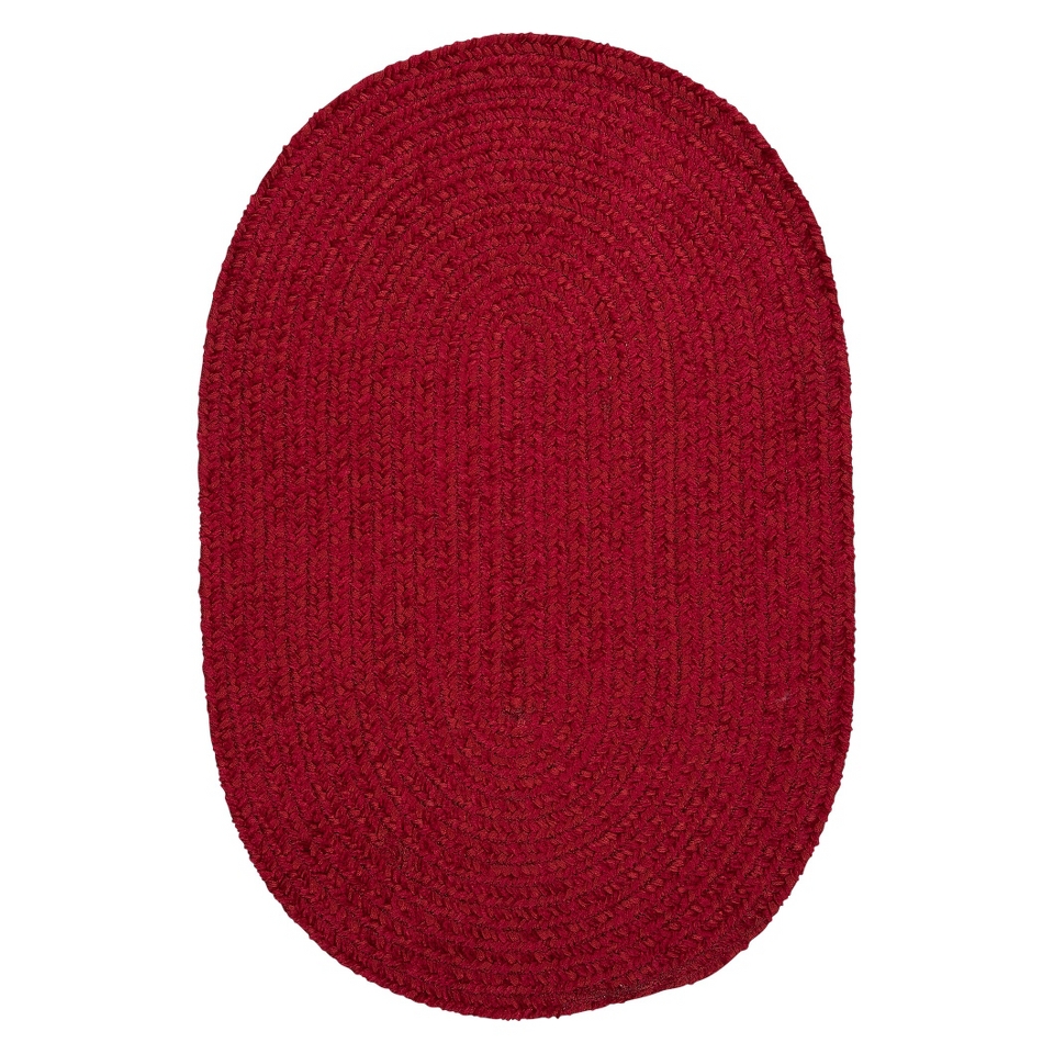 Forever Soft Soild Oval Chenille Rug   Sangria (3x5)