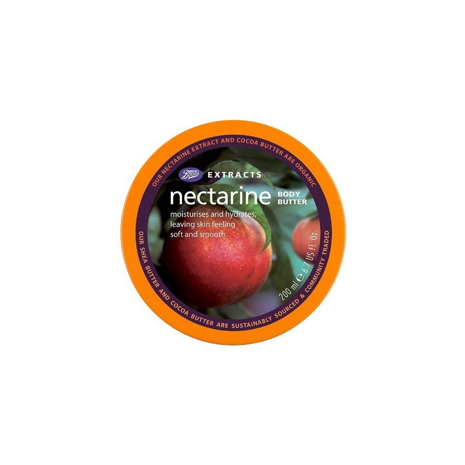 Boots Extracts Nectarine Body Butter   6.7 oz