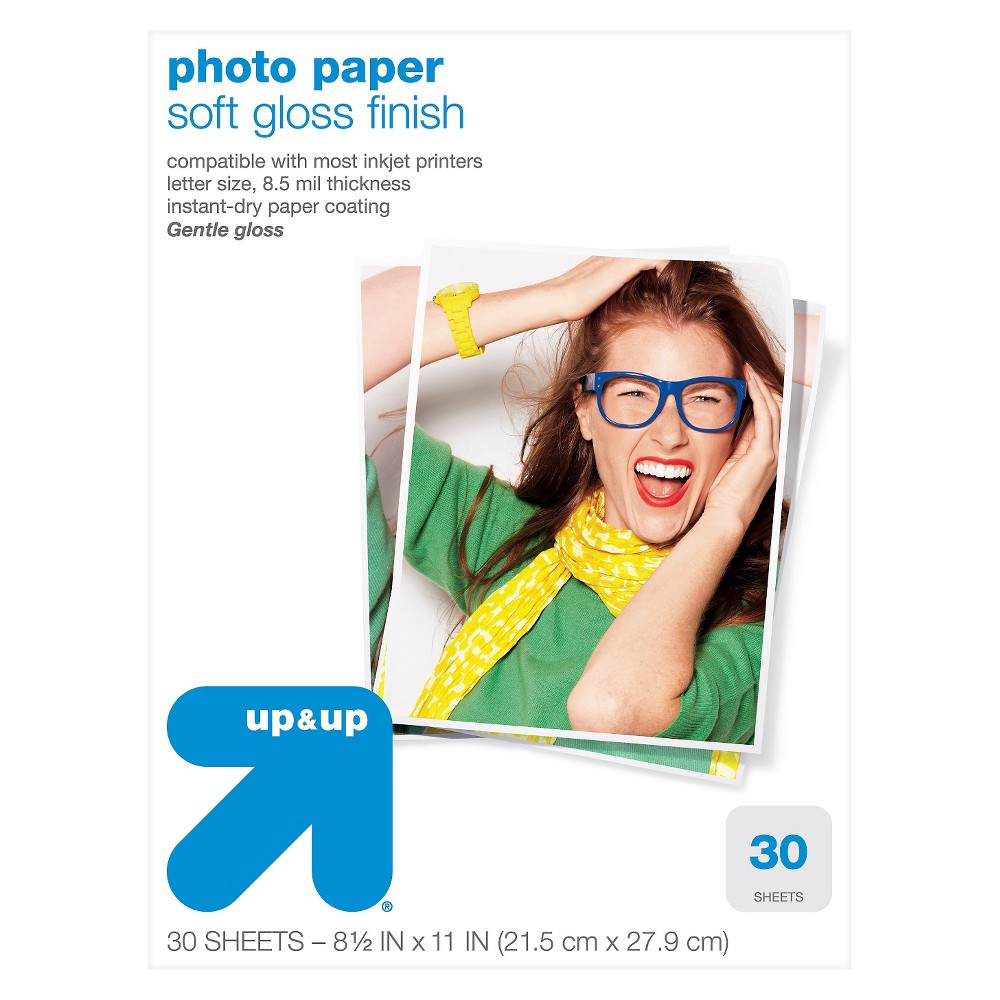 Semigloss Photo Paper Letter Size 30ct - up & up, None