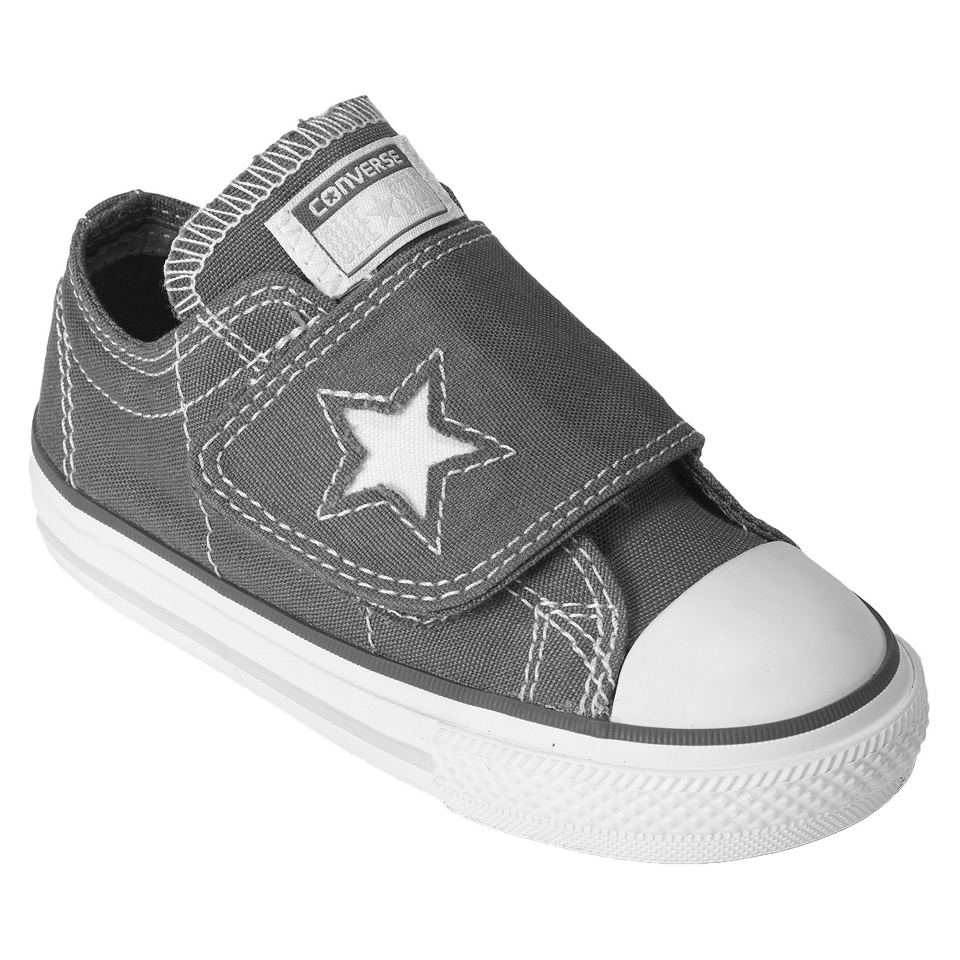 Toddlers Converse One Star One Flap Canvas Oxford Shoe   Charcoal 5