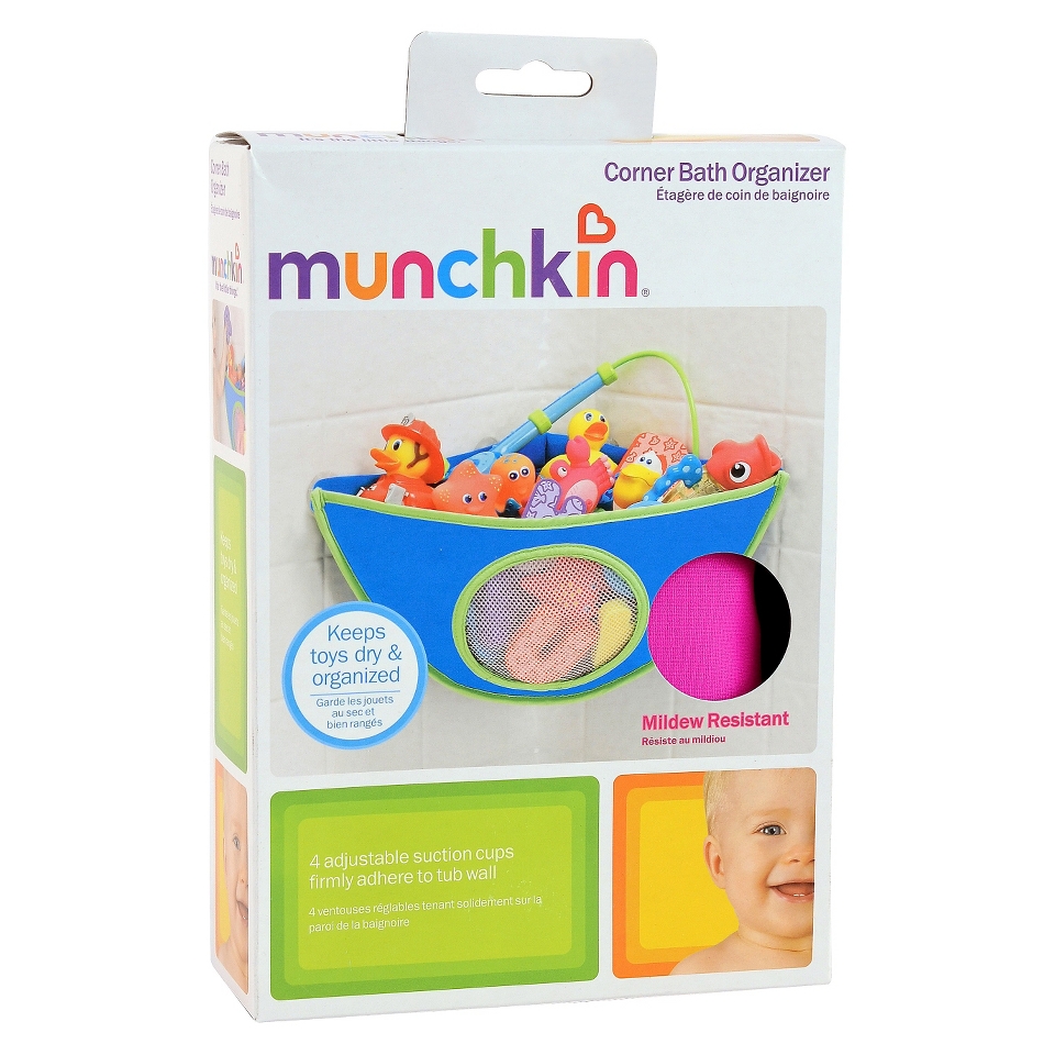 Munchkin Corner Bath Organizer   Pink