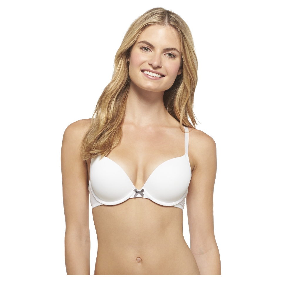 Xhilaration Juniors Perfect T Shirt Push Up Plunge Bra   White 34A