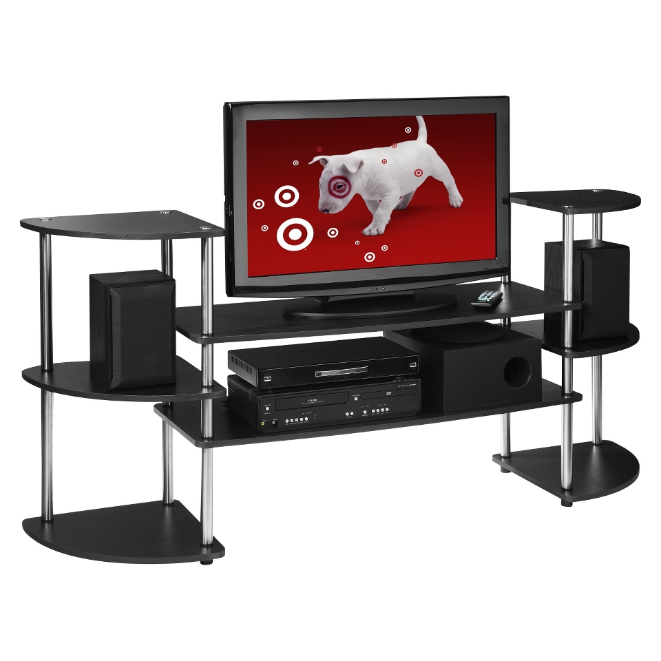 Media Center Multi Level TV Stand   Black