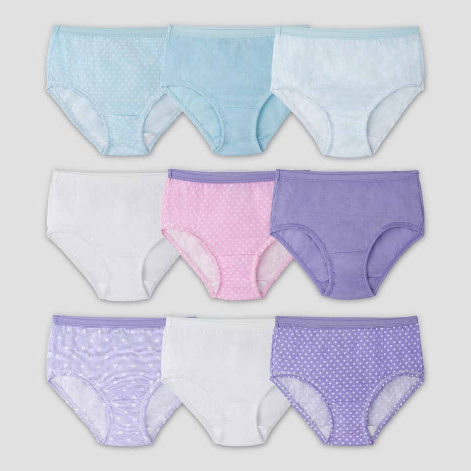 Fruit Of The Loom Girls 9 pack Brief Underwear   Assorted Colors 6